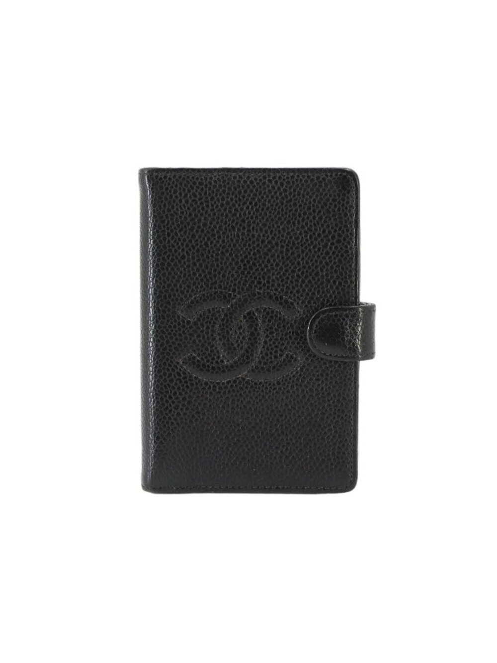 Chanel Mini Agenda Cover Caviar Leather Black CC Logo Gold